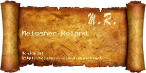 Meissner Roland névjegykártya